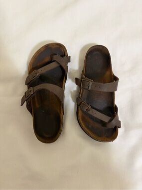 BIRKENSTOCK MAYARI BROWN SANDALS WOMENS SIZE 6